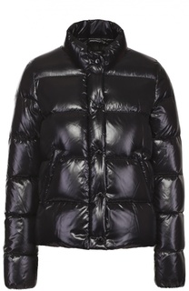 Стеганый укороченный пуховик с высоким воротником Moncler
