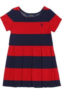 Платье с короткими рукавами и плиссированной юбкой Polo Ralph Lauren