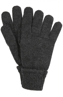 Вязаные перчатки из шерсти с аппликацией Dolce &amp; Gabbana