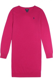 Шерстяное платье с логотипом бренда Polo Ralph Lauren