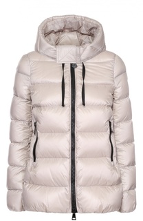 Стеганый пуховик на молнии с капюшоном Moncler