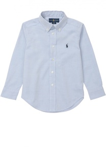 Хлопковая рубашка с воротником button down Polo Ralph Lauren