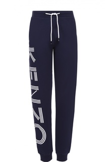 Хлопковые джоггеры с контрастной надписью Kenzo
