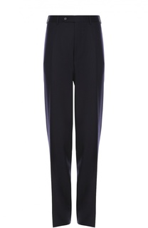 Шерстяные брюки прямого кроя Canali