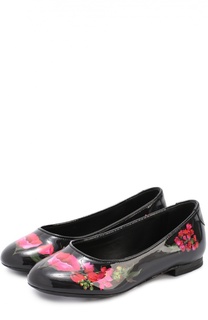 Лаковые туфли с цветочным принтом Dolce &amp; Gabbana