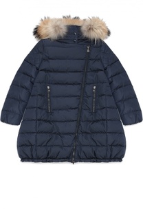 Пуховое пальто с капюшоном Moncler Enfant