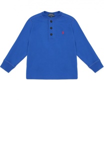 Хлопковая футболка хенли с длинными рукавами Polo Ralph Lauren