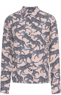 Блуза прямого кроя со звериным принтом Dries Van Noten