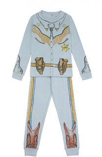 Хлопковая пижама с принтом Stella McCartney
