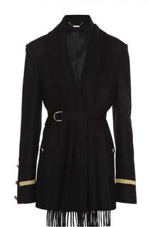 Пальто с контрастной отделкой и шарфом Givenchy