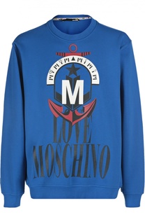 Хлопковый свитшот с принтом Moschino