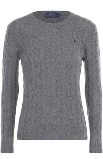 Пуловер фактурной вязки с логотипом бренда Polo Ralph Lauren