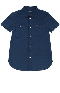 Джинсовая рубашка с короткими рукавами Polo Ralph Lauren