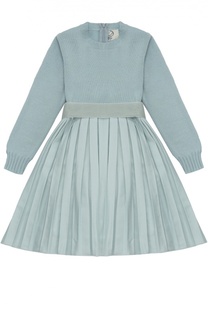 Платье с длинным рукавом и юбкой в складку Caf