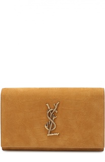 Сумка Monogram из нубука с тиснением Saint Laurent