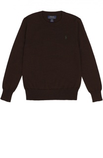 Шерстяной джемпер с логотипом бренда Polo Ralph Lauren