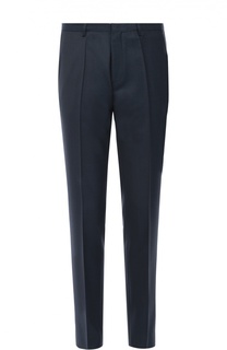 Шерстяные брюки прямого кроя HUGO