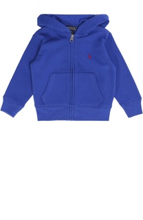 Хлопковая толстовка на молнии с капюшоном Polo Ralph Lauren