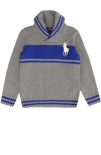Хлопковый свитер с шалевым воротником Polo Ralph Lauren
