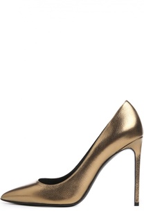 Туфли Paris Skinny из металлизированной кожи Saint Laurent