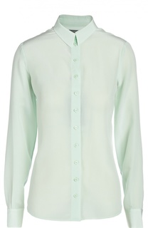 Приталенная шелковая блуза с длинным рукавом Alexander McQueen