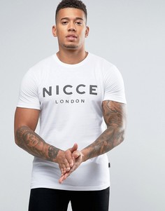 Футболка с перфорированным логотипом Nicce London - Белый