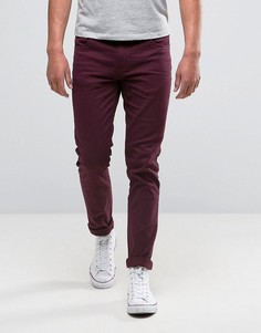Farah Skinny Jeans In Bordeaux Stretch Twill - Красный