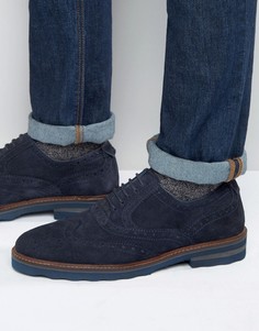 Rule London Suede Brogues - Синий
