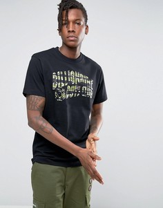 Футболка с дугообразным логотипом камуфляжной расцветки Billionaire Boys Club - Черный