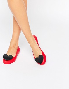 Балетки с 3D сердечком Zaxy - Красный