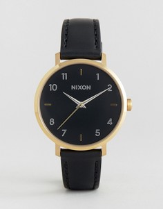 Часы с черным кожаным ремешком Nixon Arrow A1091-513 - Черный
