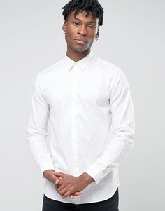 Рубашка узкого кроя в крапинку Jack &amp; Jones Premium - Белый