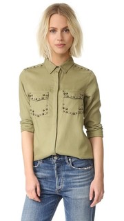 Рубашка из тенсела с заклепками Scotch & Soda/Maison Scotch