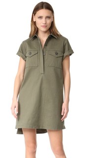 Платье с воротником и коротким рукавом T by Alexander Wang