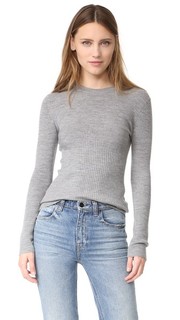 Топ из рубчатого трикотажа с длинными рукавами T by Alexander Wang