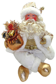 Кукла Дед Мороз 43 см, золото НОВОГОДНЯЯ СКАЗКА