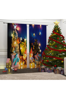 Фотошторы "Новогодние мишки" Сирень