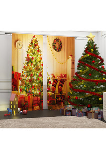 Фотошторы "Новогодняя ночь" Сирень