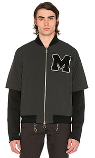 Layered varsity jacket - Midnight Studios