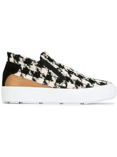 кроссовки в ломаную клетку MSGM
