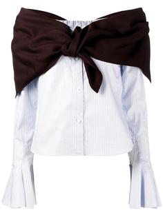 полосатая рубашка с декоративным шарфом Jacquemus