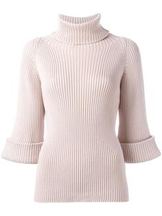 джемпер с высокой горловиной в рубчик Red Valentino