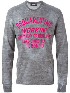 толстовка с потертой отделкой Dsquared2