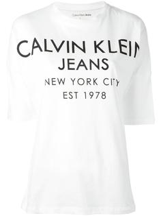 майка с принтом логотипа Calvin Klein Jeans