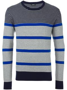 ribbed trim striped jumper Diesel