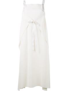 tie front midi dress Helmut Lang