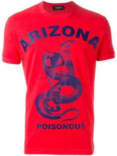 футболка с принтом змеи Dsquared2