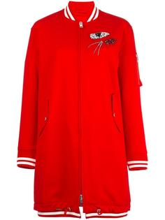embellished long bomber jacket Ermanno Scervino