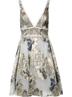 floral print flared dress Marchesa Notte