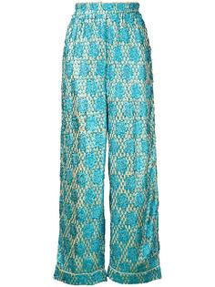 'Emiko' metallic jacquard trousers Ganni